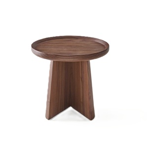 Mesa de Centro Redonda Moderna de Madera, Diseño Minimalista, Mueble de Madera Sólida para Sala de Estar, Mesa Auxiliar, Rincón de Lectura o Descanso - Product Image 6