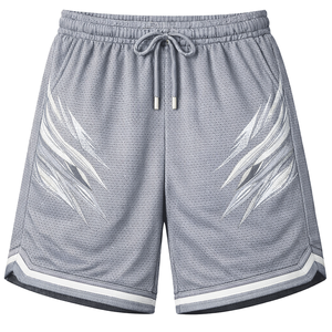 Pantalones cortos deportivos de malla de verano para hombre, pantalones cortos informales holgados para entrenamiento en el gimnasio, pantalones para correr y fitness, cintura elástica, secado rápido - Product Image 2