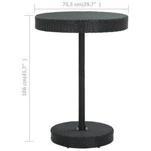 29.7 \ "x41.7 \" tavolo da Patio nero resistente materiale in Rattan - Product Image 4