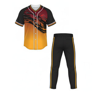 Uniforme de baseball pour hommes le plus vendu, logo personnalisé, tenue d'équipe, contraste de couleurs, fabrication professionnelle, polyester respirant de haute qualité - Product Image 2