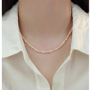 Collar Versátil de Estilo Francés Artístico Retro para Mujer, Barroco, Plata Triturada, Perla de Agua Dulce, Belleza Natural - Product Image 2