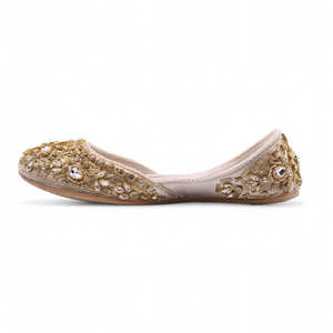 Nuevo Calzado de Fantasía Mehndi, Khussa Jutti con Pedrería, Hecho a Mano, Zapatos Planos para Mujer, para Interiores y Exteriores, Khussa para Fiestas, Venta al por Mayor, OEM, ODM - Product Image 6
