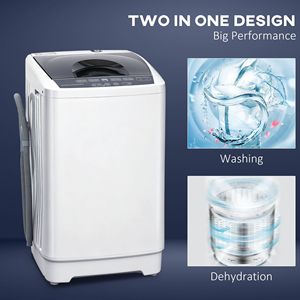 Lavatrice Portatile a Caricamento Frontale Completamente Automatica con 8 Programmi e 6 Livelli d'Acqua - Bianca (Spina AU/US) - Product Image 4
