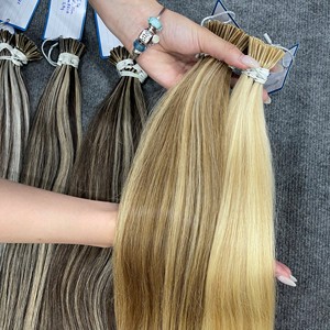 Wholesale Premium Vietnamese I-Tip Human Hair Extensions Remy Virgin Hair Soft Natural Shine No <b>Tangle</b> - Product Image 5