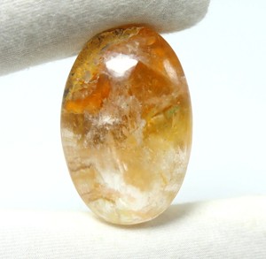 80 carats de pierres précieuses en quartz cristal naturel de jardin, cabochon de forme ovale, Lodolite, pierres lâches pour la fabrication de bijoux - Product Image 1
