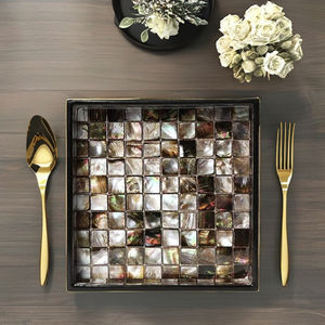 Plateau de service en MDF et bois poli pour salles à manger, banquets, parfait pour une présentation élégante, créant une sensation de service haut de gamme - Product Image 3