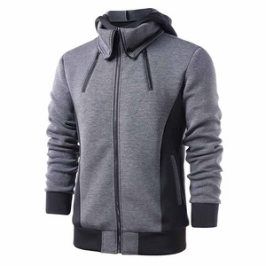 Sudadera con capucha extragrande y gruesa para hombre, personalizada con estampado deportivo, con cremallera completa, forro de piel, poliéster y algodón de alta calidad, ecológica. - Product Image 3