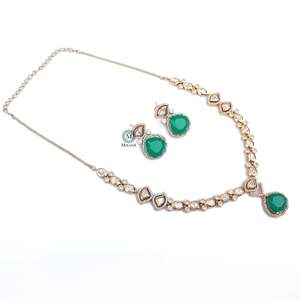 Tushi Polki Necklace Set-Fine Jewelry Set - Product Image 2
