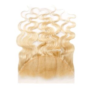 Lace <b>Frontal</b> <b>Wig</b> Human Hair Remy Loose Deep Wave Blonde Soft White Style - Product Image 3