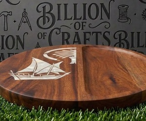 Plateau en bois luxueux fait main incrusté de nacre, rond, divisé, pour servir des chocolats, pour le festival de l'Eid Mubarak - Product Image 4