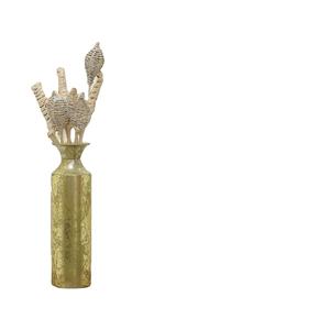 Vase à fleurs en métal artistique de luxe, plaqué or, élégant, décoration de table, pièce d'intérieur moderne pour la maison, le bureau, le salon, design de créateur - Product Image 1