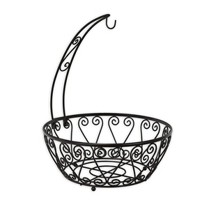 Modern Black Metal Wire Fruit <b>Basket</b> <b>Stackable</b> Kitchen Pantry Storage Organizer Bin with Handles Countertop Produce Rack <b>Basket</b> - Product Image 6