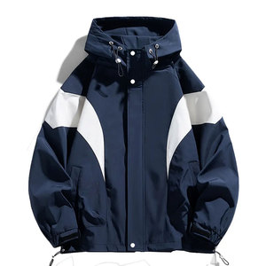 Trendy Windproof Waterproof Casual Hiking Breathable Men <b>Jackets</b> For Men Hooded Coat Custom Full Zip Up Windbreaker <b>Jacket</b> - Product Image 1