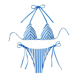 Ensemble de bikini tendance pour femmes, imprimé floral, push-up, deux pièces, maillot de bain de luxe, motif floral, maillot de bain chic en ligne - Product Image 2
