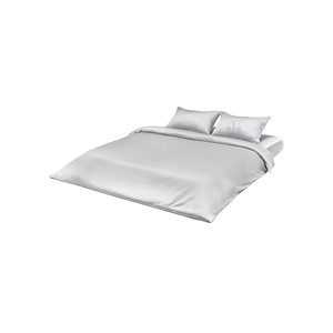Ensemble de housse de couette en bambou en vrac, couleur gris clair uni, 300TC 60S, fibre naturelle premium, lisse, rafraîchissant, écologique - Product Image 5