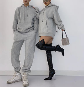 Tenues Chaudes pour Femmes et Hommes – Ensembles de Vêtements Automne-Hiver – Survêtements Chauds à Col Montant et Fermeture Éclair – Sweat-shirts pour Hommes - Product Image 4