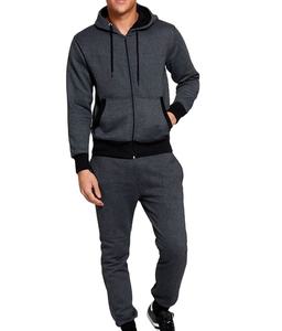 Chándal con Capucha y Cremallera Completa, Personalizable con Logotipo, Informal, Deportivo, Transpirable, de Poliéster y Algodón, para Otoño - Product Image 1