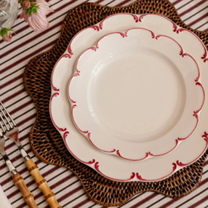 Natural Scalloped Rattan Placemat, Eco-friendly Wicker Charger <b>Plate</b> Natural Table <b>Mat</b> For TableTop Home Decor From Vietnam - Product Image 4
