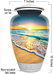 Wholesale Metal Cremation Urns <b>for</b> Adult Human <b>Ashes</b> Modern Design Funeral Supplies <b>Casket</b> Memorial Keepsake - Product Image 2
