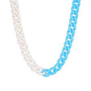 Cadena de Resina Pintada a Mano de Calidad Premium, Diseño Personalizado, Colorida, Ligera, Moderna, Joyería Artesanal - Product Image 1