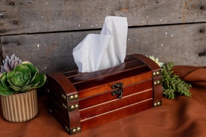 <b>Rustic</b> Vintage Tissue Box Cover Suitable For Traditional Home Interiors And Decor Enhancement Handcrafted From India - Product Image 1
