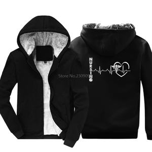 New Nursing <b>Heart</b> Print Funny Hoodies Men's Cotton Thicken Keep Warm Sweatshirts Hip Hop Jacket Cool <b>Tops</b> Harajuku Streetwear - - Product Image 1