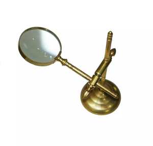 Loupe en laiton avec support, loupe de bureau vintage, loupe de lecture décorative et fonctionnelle pour le bureau, l'étude et la maison - Product Image 6