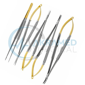 Juego de 5 Piezas de Microcirugía TC Castroviejo con Casete de Esterilización, Portaagujas Oftálmico, Instrumentos con Certificación CE - Product Image 6