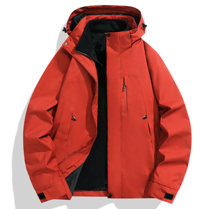 Men's Winter Hooded Puffer <b>Jacket</b> Windproof <b>Thick</b> <b>Fleece</b> Lining Zipper Closure Casual Outdoor Wear Solid Black Regular Fit - Product Image 5