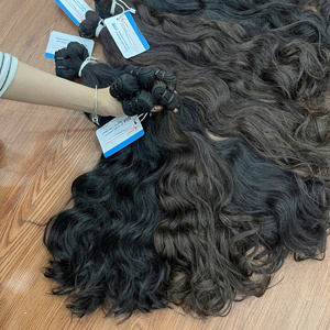 Extensions de cheveux vierges de qualité supérieure, tissage double machine, super double drawn, texture ondulée, prêtes à être expédiées, disponibles en stock dès maintenant - Product Image 5