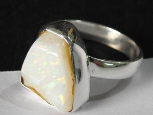 Australian Natural Polished Silver <b>Opal</b> Classic Wedding & Party Gift <b>Ring</b> for Her Fashion Jewelry New Arrival - Product Image 5