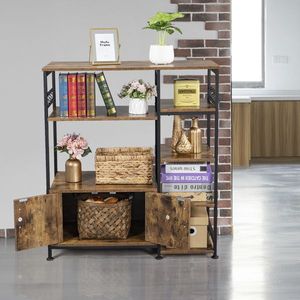 5-Tier Multifunctional Metal <b>Kitchen</b> <b>Rack</b> Bakers Oven Stand Microwave Storage <b>Wine</b> Organizer Workstation <b>Kitchen</b> Storage - Product Image 2