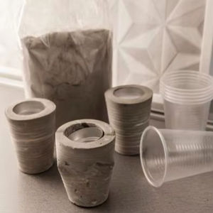 Porte-bougie en béton fait main TCE Premium, forme personnalisée, impression personnalisée pour la décoration de la maison, centre de table, hôtel, restaurant - Product Image 1