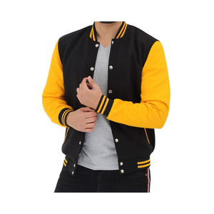 Customized <b>Fleece</b> Varsity <b>Jacket</b> With Tackle Twill Applique Customized <b>Fleece</b> Varsity <b>Jacket</b> With Tackle Twill Applique - Product Image 4