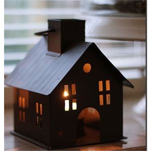 Modern Black Metal House Candle Holder Nordic Style Lantern Wholesale Tabletop Votive <b>Tea</b> <b>Light</b> Holder for Home Decoration - Product Image 3