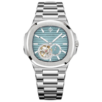 Montre automatique sportive mécanique MIYOTA 40 mm Alexander Ferros 6312S/13 avec fermoir papillon saphir, acier inoxydable, résistance à l'eau 5 BAR