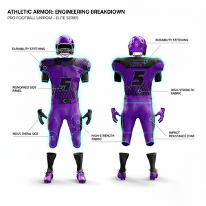 <b>Athletic</b> Practice Sportswear American Football Uniform Jersey Pants Set Custom Teamwear Name Number Competitive Training Kits - Product Image 2