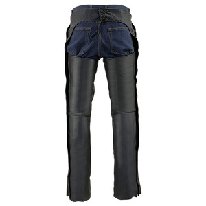 Samroz Sports <b>Men's</b> Premium <b>Leather</b> Motorcycle <b>Chaps</b>-Fully Lined Coin Pocket Customizable Logo Color Front Position All Seasons - Product Image 4