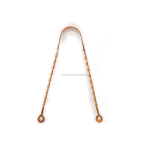 Limpiador de Lengua 100% Cobre Puro con Mango Retorcido, Herramienta Ayurvédica para Higiene Bucal, Raspador Dental Antideslizante, Venta al por Mayor - Product Image 1