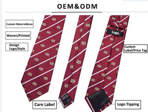 Corbata a Cuadros Estilo Inglés Azul con Diseño Pequeño y Logotipo Personalizado Tejido para Hombre - Product Image 5