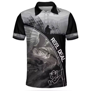 Camisa de Pesca con Capucha para Hombre, Gris y Negra, Manga Larga, Protección UV UPF 50+, Cierre con Logotipo Frontal, 100% Poliéster, Polos 3D - Product Image 2