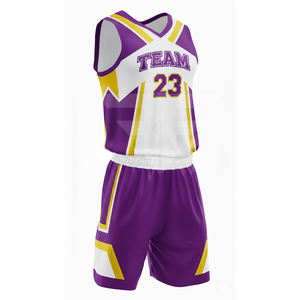 Uniforme de Baloncesto Personalizado con Cuello en V, Sublimado, Conjunto Personalizado para Equipo, Uniforme de Baloncesto de Malla, Jersey de Baloncesto para Entrenamiento - Product Image 1