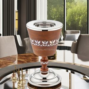 ROYAL ARTISANS Brûleur de Bakhoor en bois d'acacia de luxe, fait main, porte-encens arabe Oud, diffuseur d'aromathérapie, cadeau pour Ramadan et l'Aïd - Product Image 4
