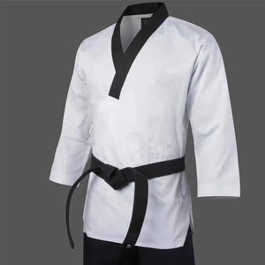 Taekwondo Jiu Jitsu Uniform Competition Ready Breathable Lightweight Polyester/Cotton Custom Color & Logo Unisex Custom - Product Image 2