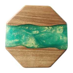 Glowing Resin Inlays Wood <b>Coasters</b> Acacia Wood Square <b>Coasters</b> with Epoxy Resin Edge Olive Wood <b>coaster</b> at Reasonable Price - Product Image 1