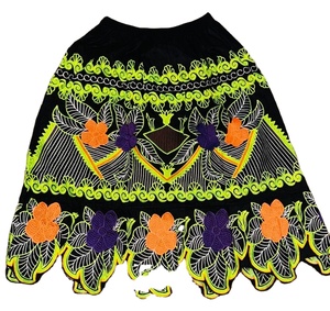 Automne nouveau Style broderie jupe haute qualité coton taille haute fête jupe femmes filles grande taille couleur unie en gros personnalisé - Product Image 5