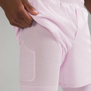 Sports Running Quick-drying Breathable Shorts Double-<b>layer</b> Outdoor Sports Fitness Men Tennis Shorts Customized Logo - Product Image 5