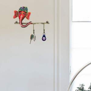 Premium Ganesh Ji <b>Wall</b> <b>Hanger</b> 2 Hooks Durable Iron Hook Traditional Antique Iron <b>Wall</b> Decor Home and Festival Decor - Product Image 4