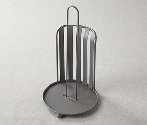 Support à serviettes moderne en acier noir avec revêtement poudré, design circulaire, parfait pour la table à manger et l'utilisation en restaurant. - Product Image 4