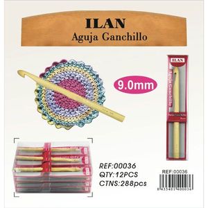 Uncinetto Ilan 9.0mm in Legno per Lavori Artigianali - Product Image 1